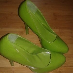 Qupid lime green stilettos